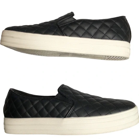 Skechers Double Up Street Slip On Sneakers Black Size 8 - Picture 4 of 10
